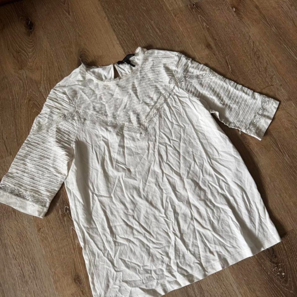 Maje White‎ Avec Lace Blouse Size 3